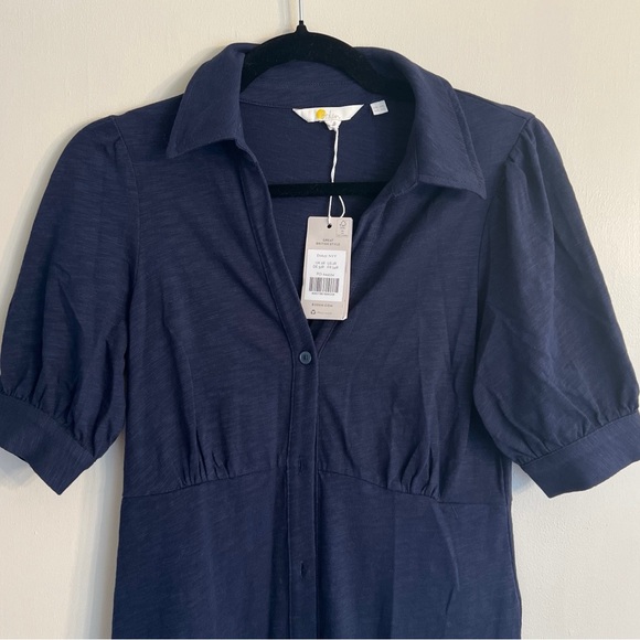 NWT Boden Button Up Mini Tea Dress - Navy - 2R - Picture 3 of 4